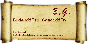 Budaházi Gracián névjegykártya